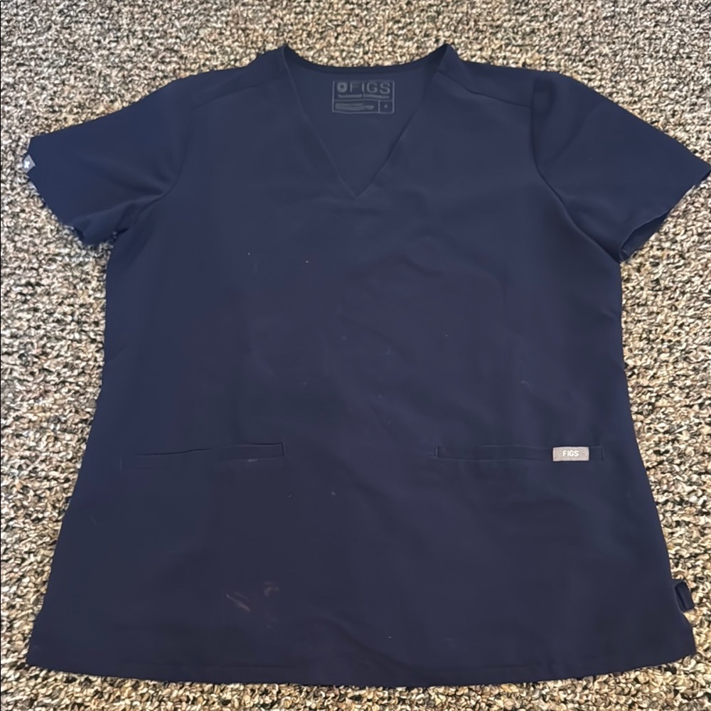 Figs Navy Blue Casma Technical Collection Top